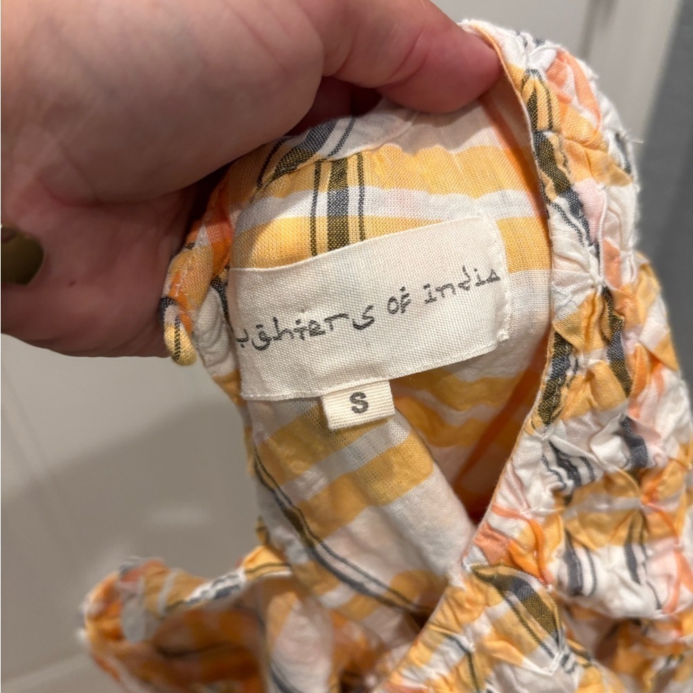 Daughters of India Freya Dress ~ Honeycomb Plaid S - Picture 4 of 4